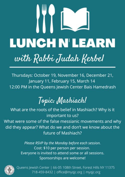 Banner Image for Lunch 'n Learn with Rabbi Kerbel